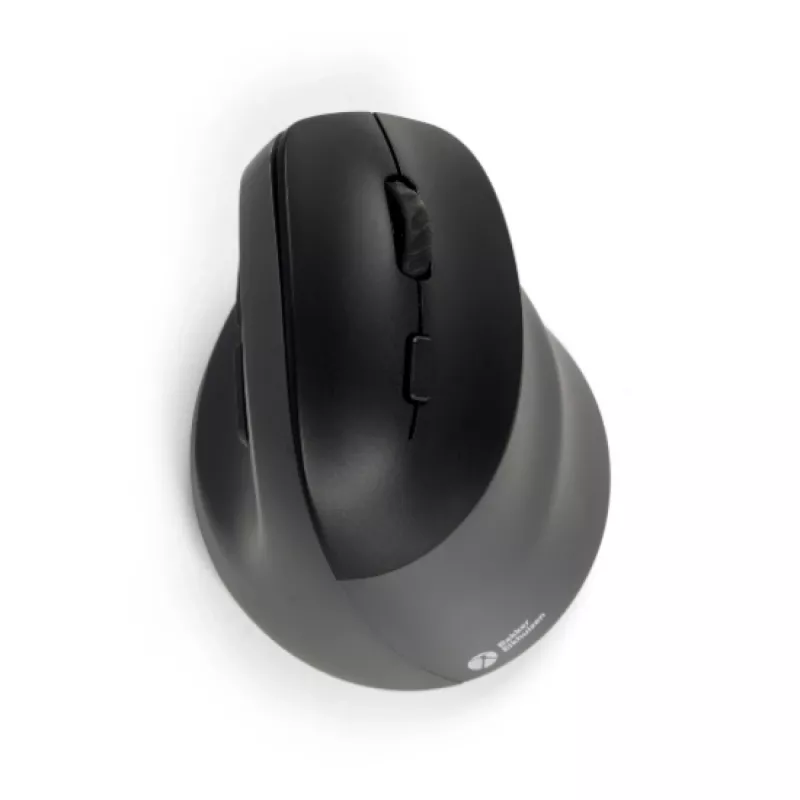 BakkerElkhuizen PRF Pro mysz Prawa, Praworęczna, Pionowa konstrukcja, Optyczna, RF Bezprzewodowa + Bluetooth + USB Type-C, 2400 DPI, Czarna, Szary