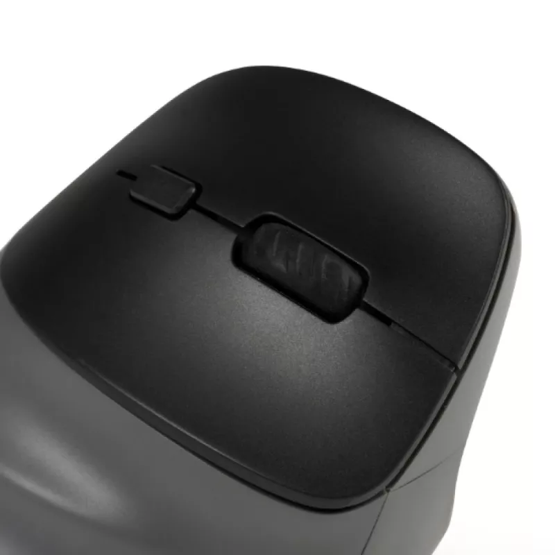 BakkerElkhuizen PRF Pro mysz Prawa, Praworęczna, Pionowa konstrukcja, Optyczna, RF Bezprzewodowa + Bluetooth + USB Type-C, 2400 DPI, Czarna, Szary