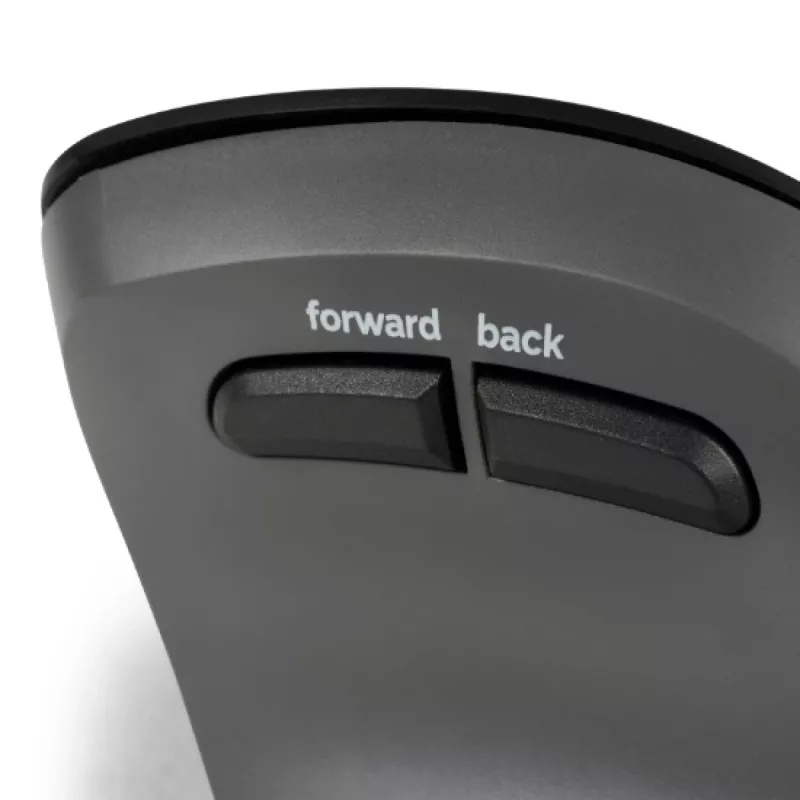 BakkerElkhuizen PRF Pro mysz Lewa, Leworęczna, Konstrukcja pionowa, Optyczna, RF Wireless + Bluetooth + USB Type-C, 2400 DPI, Czarny, Szary