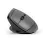 Mysz BakkerElkhuizen MidWay Lewa, dla leworęcznych, konstrukcja pionowa, Optyczna, RF Wireless + Bluetooth + USB Type-C, 2400 DPI, Szary, Czarny