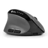 Mysz BakkerElkhuizen MidWay Lewa, dla leworęcznych, konstrukcja pionowa, Optyczna, RF Wireless + Bluetooth + USB Type-C, 2400 DPI, Szary, Czarny