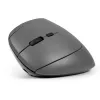 Mysz BakkerElkhuizen MidWay Lewa, dla leworęcznych, konstrukcja pionowa, Optyczna, RF Wireless + Bluetooth + USB Type-C, 2400 DPI, Szary, Czarny