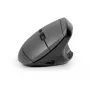 Mysz BakkerElkhuizen MidWay praworęczna, pionowa konstrukcja, optyczna, RF Wireless + Bluetooth + USB Type-C, 2400 DPI, szara, czarna