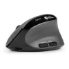 Mysz BakkerElkhuizen MidWay praworęczna, pionowa konstrukcja, optyczna, RF Wireless + Bluetooth + USB Type-C, 2400 DPI, szara, czarna