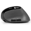 Mysz BakkerElkhuizen MidWay praworęczna, pionowa konstrukcja, optyczna, RF Wireless + Bluetooth + USB Type-C, 2400 DPI, szara, czarna