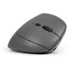 Mysz BakkerElkhuizen MidWay praworęczna, pionowa konstrukcja, optyczna, RF Wireless + Bluetooth + USB Type-C, 2400 DPI, szara, czarna