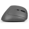 Mysz BakkerElkhuizen MidWay praworęczna, pionowa konstrukcja, optyczna, RF Wireless + Bluetooth + USB Type-C, 2400 DPI, szara, czarna