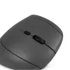 Mysz BakkerElkhuizen MidWay praworęczna, pionowa konstrukcja, optyczna, RF Wireless + Bluetooth + USB Type-C, 2400 DPI, szara, czarna
