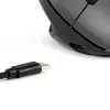Mysz BakkerElkhuizen MidWay praworęczna, pionowa konstrukcja, optyczna, RF Wireless + Bluetooth + USB Type-C, 2400 DPI, szara, czarna