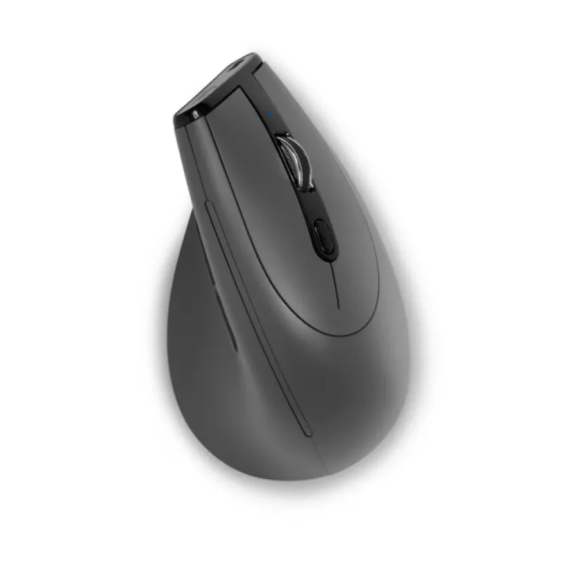 BakkerElkhuizen Grip Pro mysz, Praworęczna, Pionowa konstrukcja, Optyczna, RF Bezprzewodowa, 2400 DPI, Szary, Czarny, Żółty