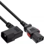 InLine 16931A kabel zasilający Czarny 1 m IEC C13 IEC C14