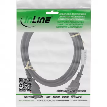 InLine 16933L kabel zasilający Czarny 3 m IEC C13 IEC C14