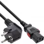 InLine 16951L kabel zasilający Czarny 1 m IEC C13 CEE7/7