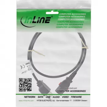 InLine 16952U kabel zasilający Czarny 2 m IEC C13 NEMA 5-15P
