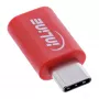 Adapter zmiany płci kabla InLine 31650 — USB-C na USB-C, czerwony, 0,003 kg