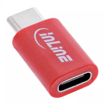 Adapter zmiany płci kabla InLine 31650 — USB-C na USB-C, czerwony, 0,003 kg