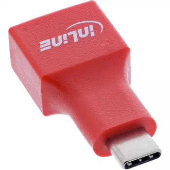 Adapter InLine 31651 USB-C na USB-A, USB 2.0, czerwony