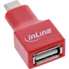 Adapter InLine 31651 USB-C na USB-A, USB 2.0, czerwony