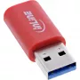 InLine 31652, zmieniacz płci kabla, USB-A, USB-C, czerwony