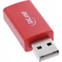 adapter kablowya złącza InLine 31653 USB-A na USB-A, USB 2.0, czerwony