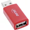 adapter kablowya złącza InLine 31653 USB-A na USB-A, USB 2.0, czerwony
