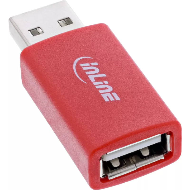 adapter kablowya złącza InLine 31653 USB-A na USB-A, USB 2.0, czerwony