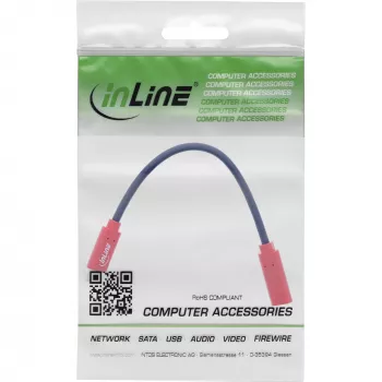 Adapter kablowy InLine USB-C gender changer 31654, USB-C do USB-C, 0,2 m, czerwony