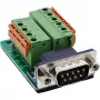 InLine 92501B złącze przewodowe Blok zaciskowy / D-Sub 9 Czarny, Zielony