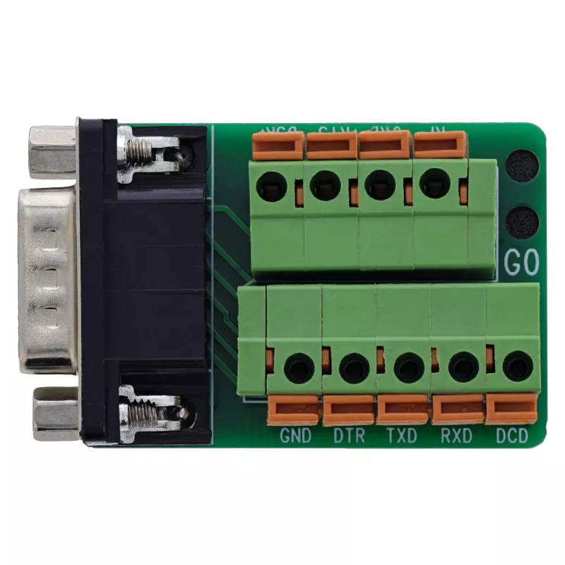 InLine 92501B złącze przewodowe Blok zaciskowy / D-Sub 9 Czarny, Zielony