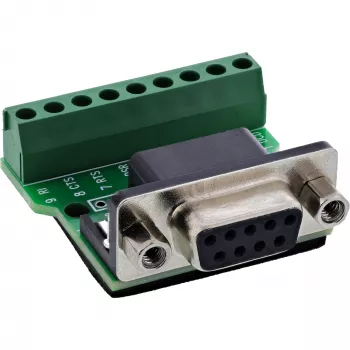 InLine 92501C złącze przewodowe Listwa zaciskowa / D-Sub 9 Czarny, Zielony
