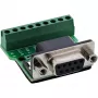 InLine 92501C złącze przewodowe Listwa zaciskowa / D-Sub 9 Czarny, Zielony