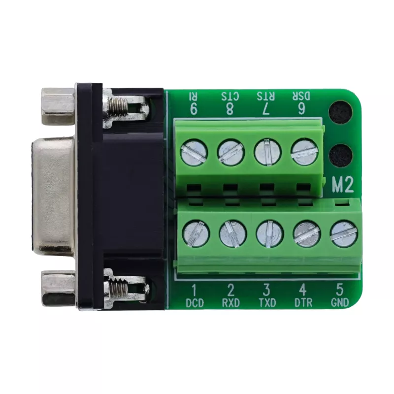 InLine 92501E złącze przewodowe Terminal block / D-Sub 9 Czarny, Zielony
