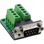 Złącze przewodowe InLine 92501F Blok zaciskowy / D-Sub 9 Czarny, Zielony