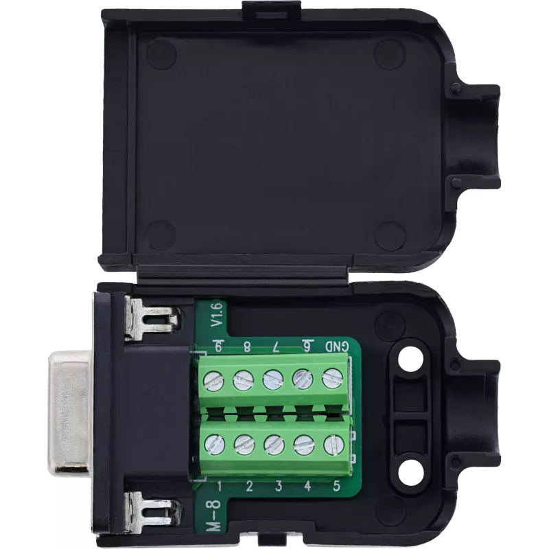InLine 92501G złącze przewodowe Kostka zaciskowa / D-Sub 9 Czarny