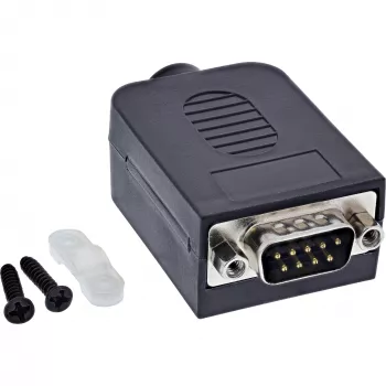 InLine 92501J złącze przewodowe Blok zaciskowy / D-Sub 9 Czarny