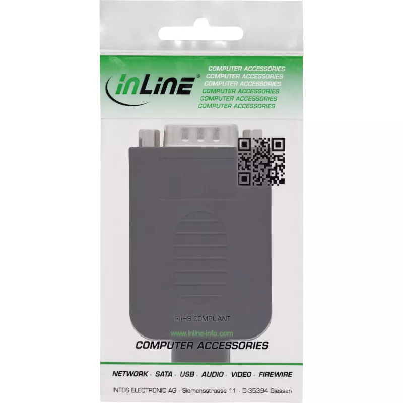 InLine 92501J złącze przewodowe Blok zaciskowy / D-Sub 9 Czarny