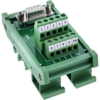 InLine 92501K złącze przewodowe Blok zaciskowy / D-Sub 9 Zielony
