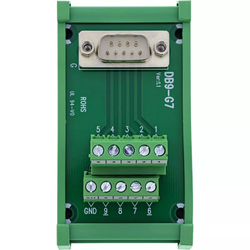 InLine 92501L złącze przewodowe Listwa zaciskowa / D-Sub 9 Zielony