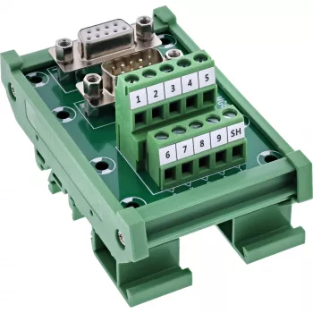 InLine 92501M złącze przewodowe Blok zaciskowy / D-Sub 9 Zielony