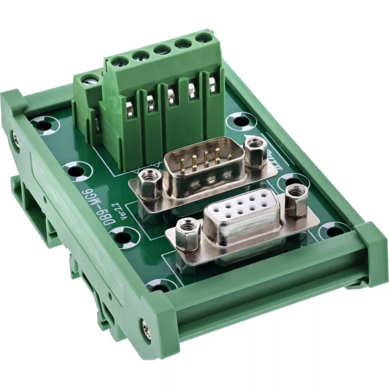 InLine 92501M złącze przewodowe Blok zaciskowy / D-Sub 9 Zielony