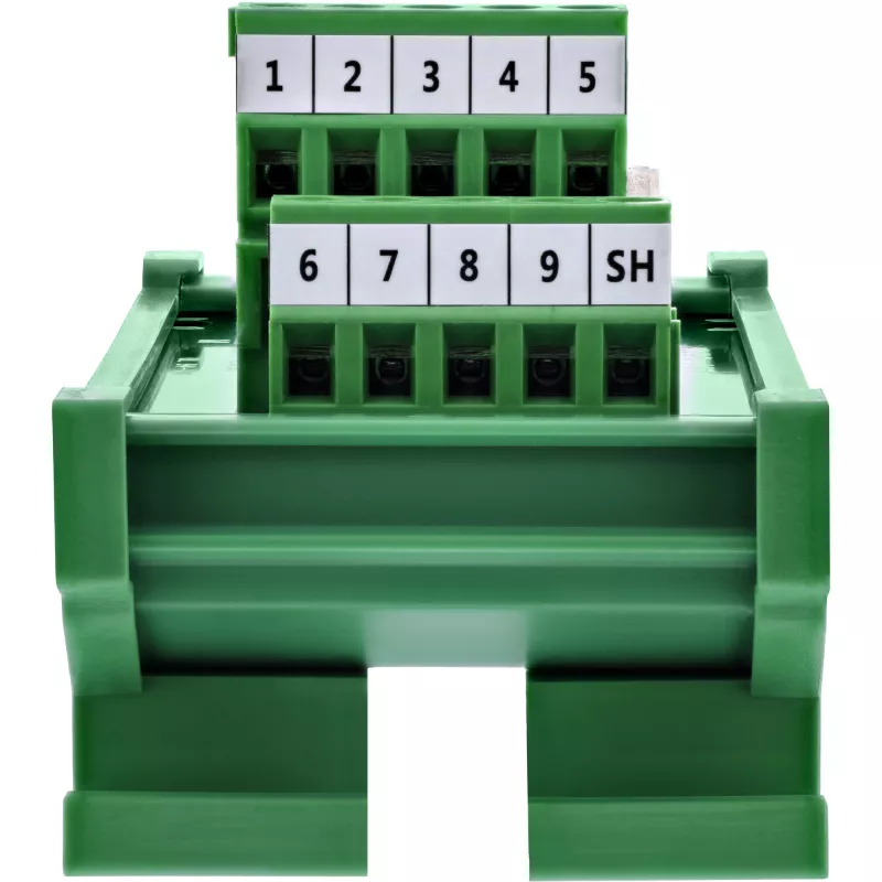 InLine 92501M złącze przewodowe Blok zaciskowy / D-Sub 9 Zielony