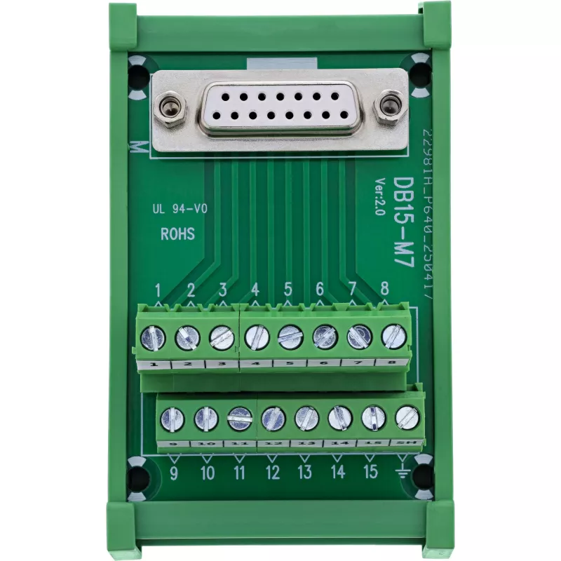 InLine 92502C złącze przewodowe Listwa zaciskowa / D-Sub 15 Zielony