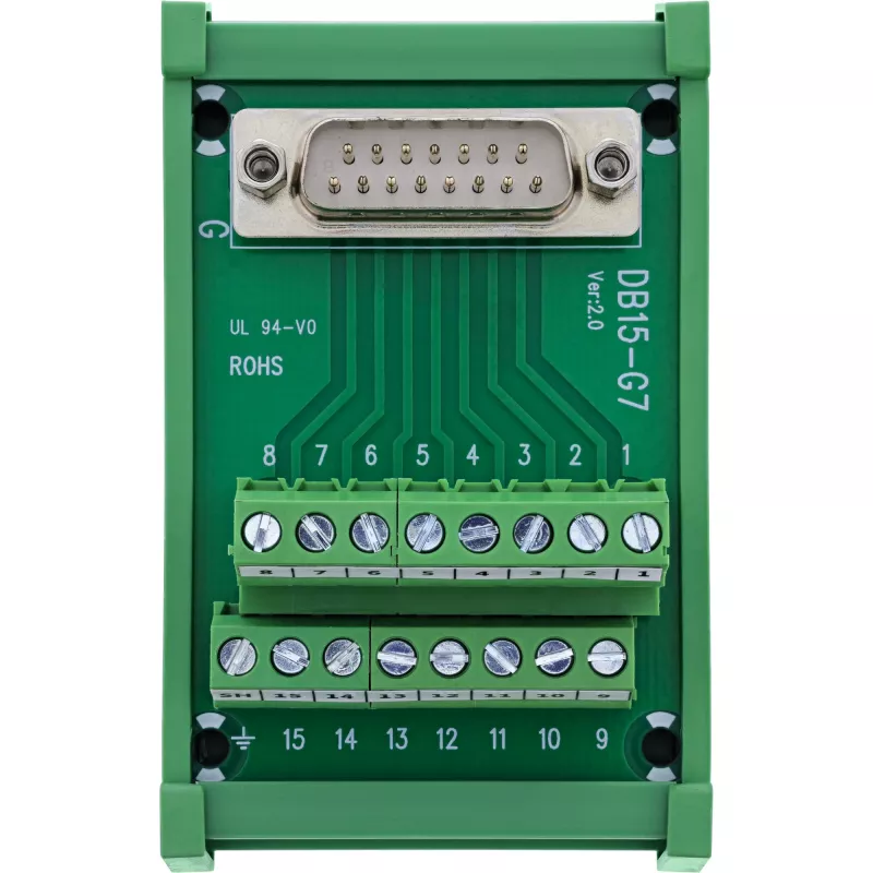 Kostka połączeniowa InLine 92502D Terminal block / D-Sub 15, zielona
