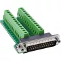 InLine 92502F złącze przewodowe Blok zaciskowy / D-Sub 25 Zielony