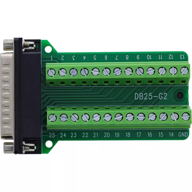 InLine 92502F złącze przewodowe Blok zaciskowy / D-Sub 25 Zielony