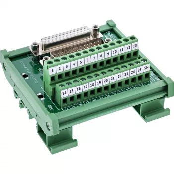 InLine 92502G złącze przewodowe Blok zaciskowy / D-Sub 25 Zielony