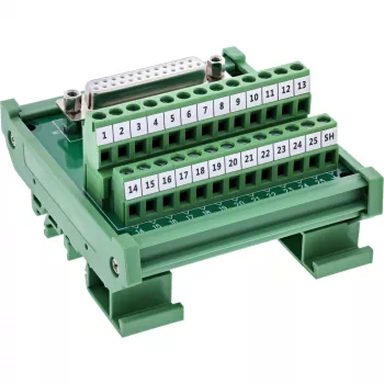 InLine 92502H złącze przewodowe Blok zaciskowy / D-Sub 25 Zielony