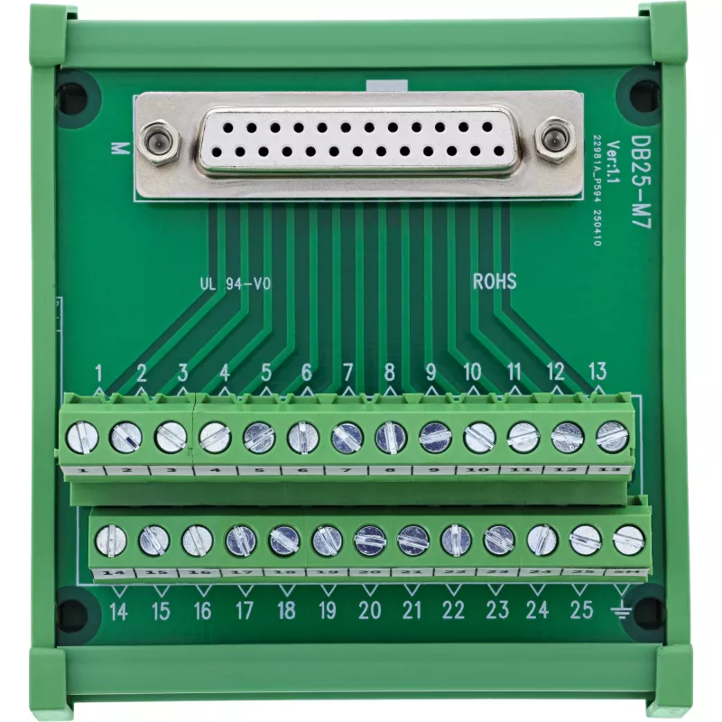 InLine 92502H złącze przewodowe Blok zaciskowy / D-Sub 25 Zielony