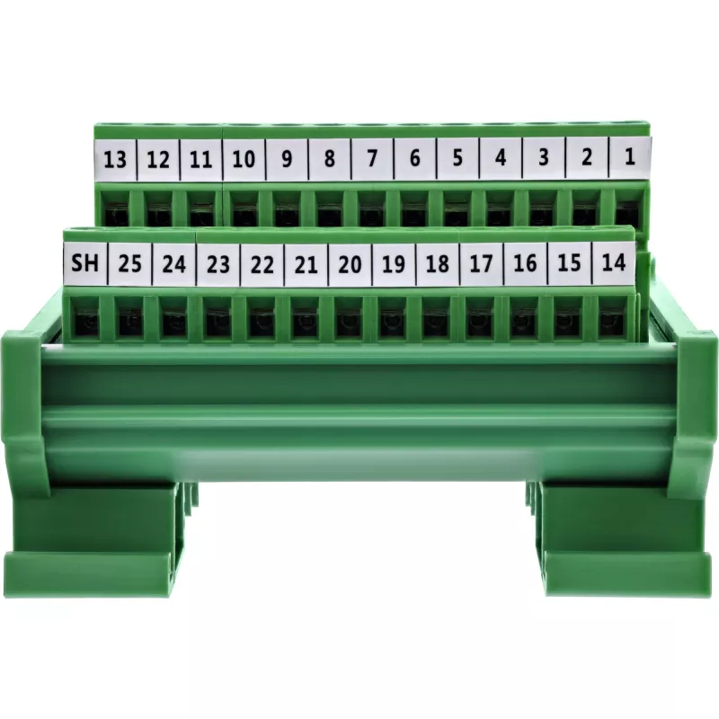 InLine 92502H złącze przewodowe Blok zaciskowy / D-Sub 25 Zielony