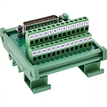 InLine 92502I złącze przewodowe Listwa zaciskowa / D-Sub 25 Zielony